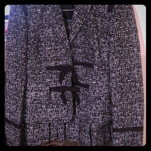 Skirt Suit w bows and pleats
